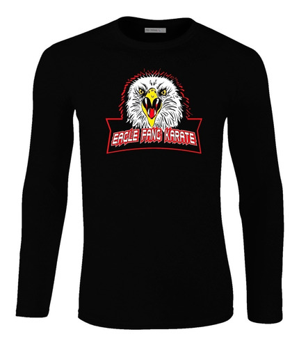 Camiseta Manga Larga Eagle Fang Karate Cobra Kai Hombre Lbo