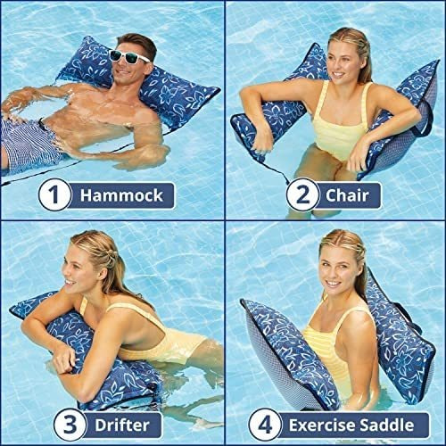 Aqua 4 En 1 Monterey Supreme Xl Flotador De Piscina Y Hamaca Color Hamaca Supreme - Orquídea Azul