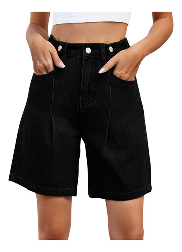 Pantalones Cortos Vaqueros Casuales Con Bolsillo Casual De C