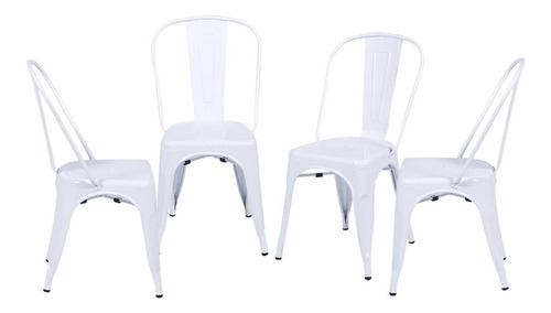 Imagen 1 de 4 de Silla Tolix Reforzada Metalica X4 Vintage Interior Exterior