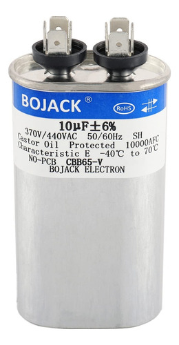 Bojack 10 Uf ±6% 10 Mfd 370v/440v Cbb65 Condensador De Arran