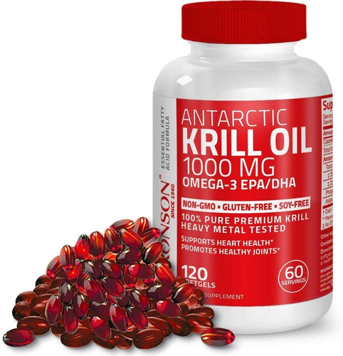 Imagen 4 de 9 de Krill Antártico Premium 1,000mg @ 120 Caps / Omega 3