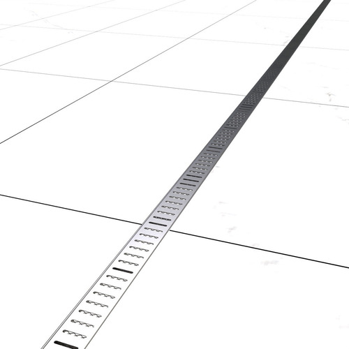 Kit 12 Ralo Linear 5x100cm Inox Escovado Tela Anti Inseto