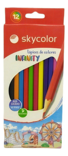 Lapices De Colores SkyColor X12 trazo Largos por 1 UNIDAD