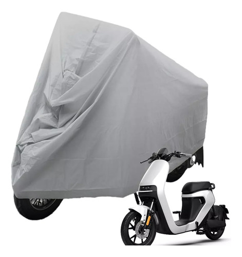 Funda Cubierta Impermeable Xl Cubre Moto Vehículo Anti Uv Gris