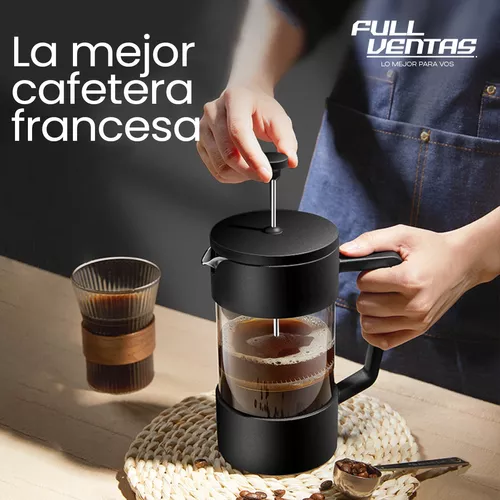 Cafetera Prensa Manual Con Embolo 1 Litro - Negra — Mis Petates
