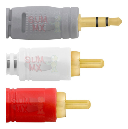 Imagen 10 de 10 de Cable Auxiliar De Audio 3.5 M A 2rca 5 Metros Estereo Aux