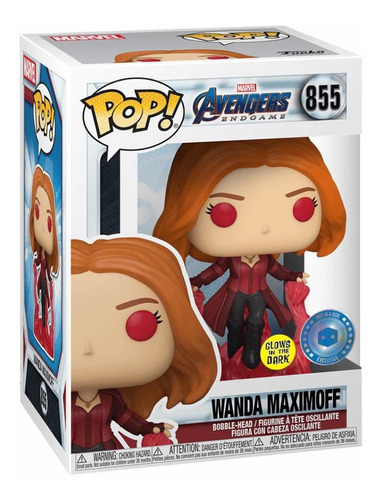 Funko Pop 855 Wanda Maximoff  Glow In The Dark Pop In A Box