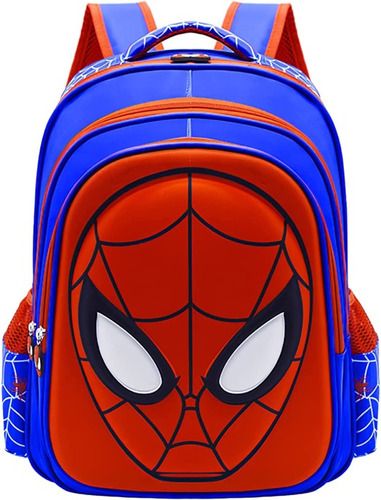 Bolso Escolar 3d Spiderman Color Azul