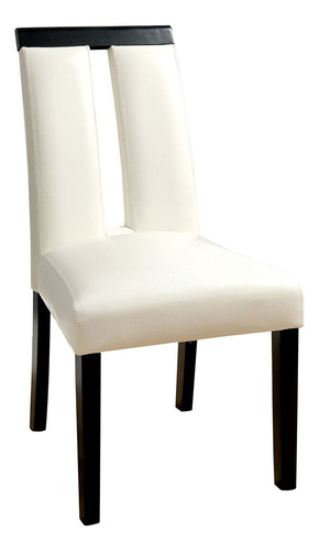 Brighton Comedor Silla Lateral De Cuero Sintetico Blanc...