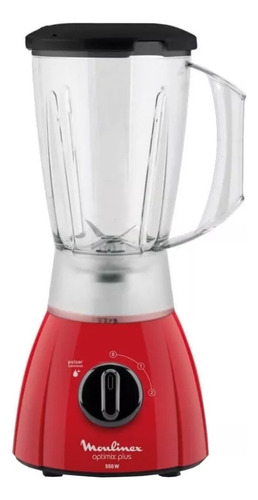 Licuadora Moulinex Optimix Plus 550 W 2 Lts Rojo Refabricado (Reacondicionado)