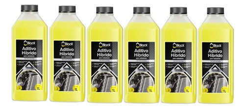 Kit Aditivo Híbrido Premium Black Amarelo (1 Litro) - 6 Unid