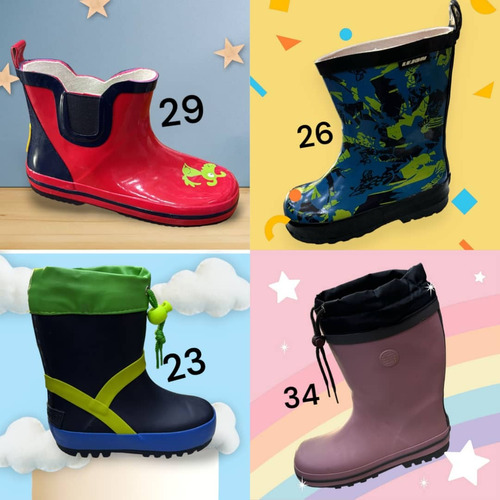 Botas Plásticas De Lluvia Para Niños