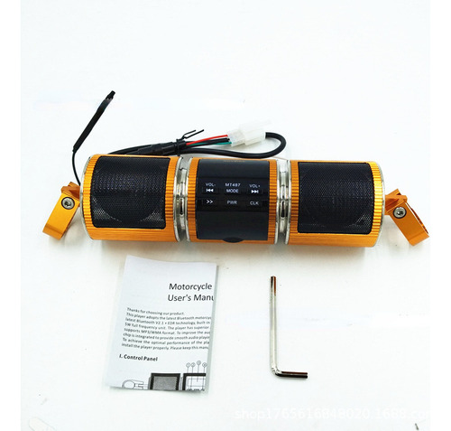 Bocina Bluetooth Bluetooth Manubrio Resistente Agua Negra