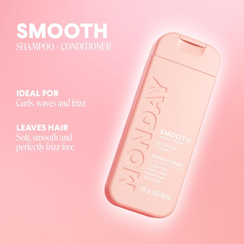 Shampoo Monday Smooth Cabelos Secos E Com Frizz - 90ml
