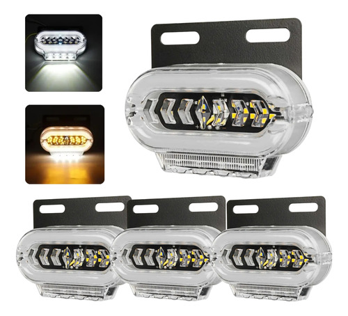 X4 Luz Led Trocha Bicolor Luz Lateral Led Advertencia 24v 