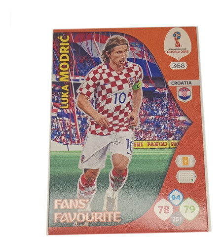 Carta Luka Modric Adrenalyn Mundial Rusia 2018 Fan Fauvorite Luka Modric Fan Fauvorite