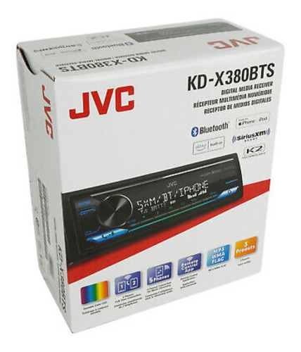 Autoestereo Jvc Kd-x380bts Bluetooth Usb 3 Par Salidas Rca 
