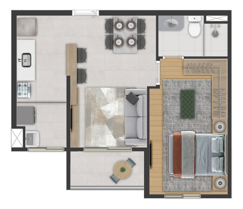 Excelênte Oportunidade De Morar Ou Investir No Centro De Sbc Em Condominio Clube Com Apartamentos De 1 E 2 Dormitórios Com Varanda E Vaga De Garagem