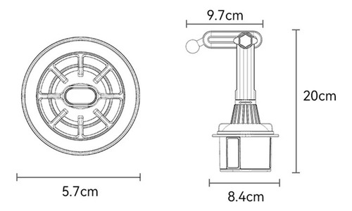 Soporte Celular Magnético Para Auto Portavasos Yesido C200