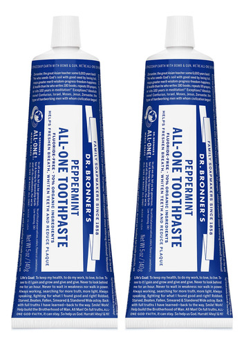 Pasta De Dientes Peppermint Dr. Bronner's - Pasta De 5 Onzas