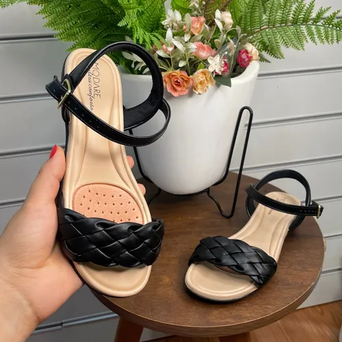 Sandalia anabela sale baixinha