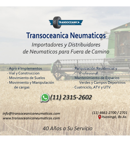 Cubierta 26x7.50-12 Parquera Hanomag 26 7.5 12 Kubot Tractor