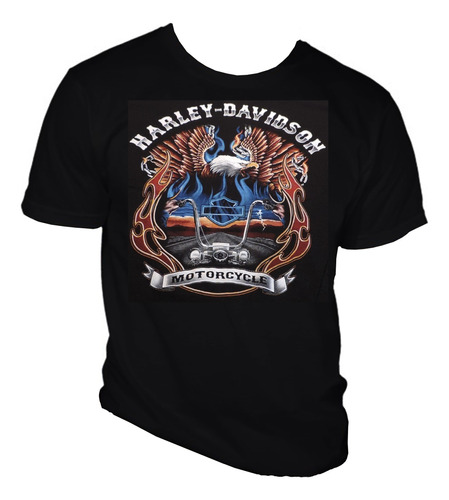 Playera Harley Davison Md Motorcycle Rock Bk