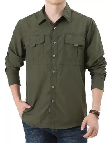 Camisa Holgada De Secado Rápido Para Hombre De Verano Fina