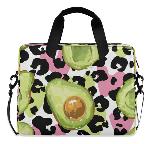 Funda Para Portatil Estampado Leopardo Aguacate Dibujado