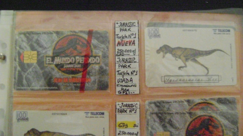 Tarjeta Telefonica Colec Telecom Peliculas Jurassic Park 1 N