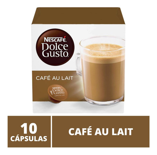 Cápsula Café Au Lait Dolce Gusto, 10 Unidades