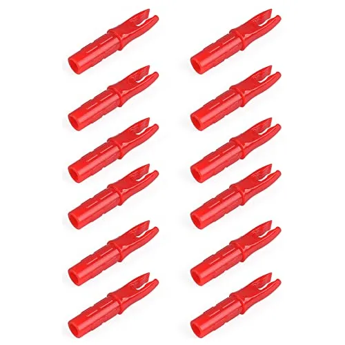 Nock Para Flecha 6.2mm Pack 30u Plastico Rojo