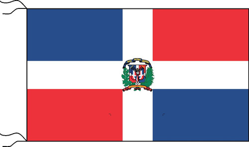 Bandera De República Dominicana Estampada De 150 X 90 Cm
