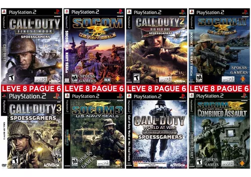 Socom + Call Of Duty ( Tiro ) Ps2 Coleção (8 Dvds) Patch