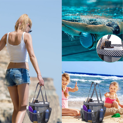 Bolsa De Playa N Beach Bags De Malla A Prueba De Arena Para