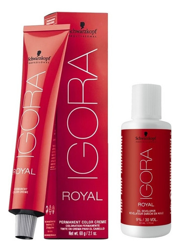 Igora Royal Kit Para Coloração -8.77 Louro Claro Cobre Extra Tom 8.77 Louro Claro Cobre Extra
