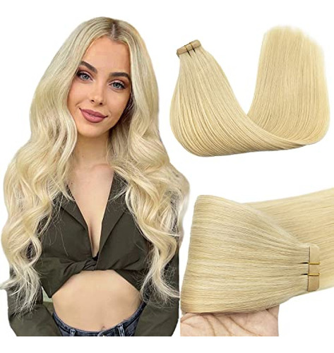 Goo Goo Tape In Hair Extensions Bleach Rubia 18 Inch Sfb5s