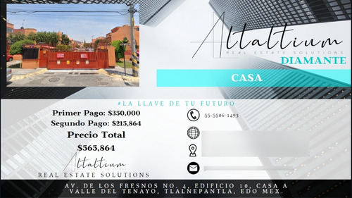 Casa En Venta, Valle Del Tenayo Tlalnepantla, En Remate...!!