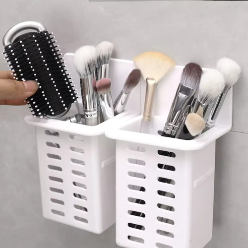 Set De 2 Cestos Para Cubiertos O Accesorios Blanco