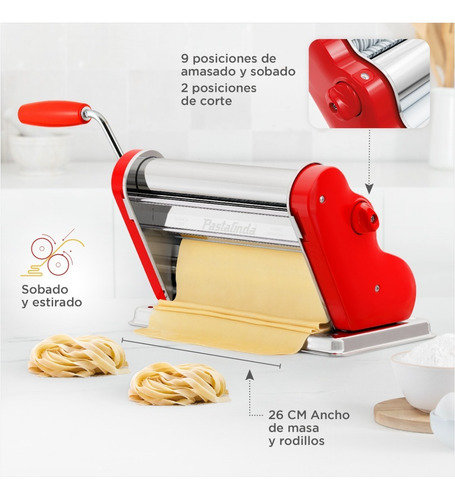 Imagen 5 de 9 de Pastalinda Máquina Clásica 260 Roja