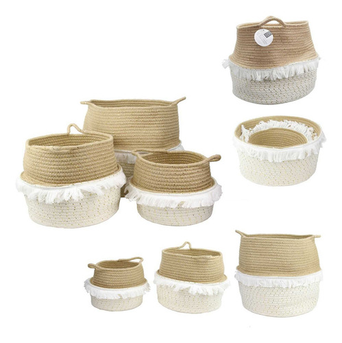 Set x 3 Canastos Organizadores Con Manija Rg6123