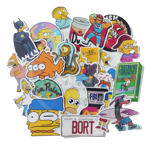 Pack Stickers - Los Simpsons  X 24 Unidades - L3p 