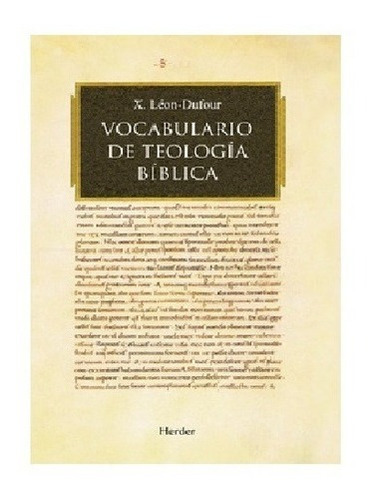 Libro Vocabulario De Teología Bíblica