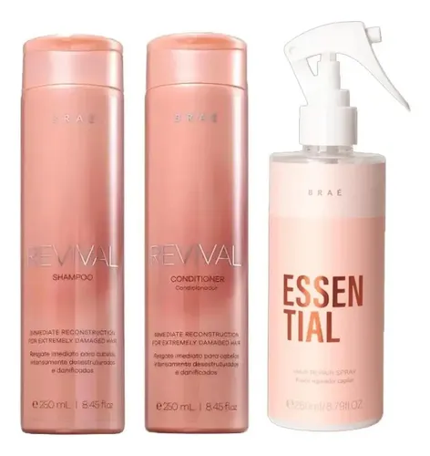 Braé Revival Kit Shampoo E Condicionador + Spray Essential