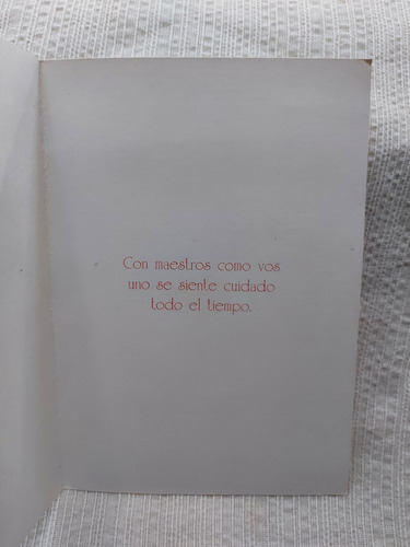 Antigua Tarjeta Osito Cariñoso - Dia Del Maestro - Unica!!