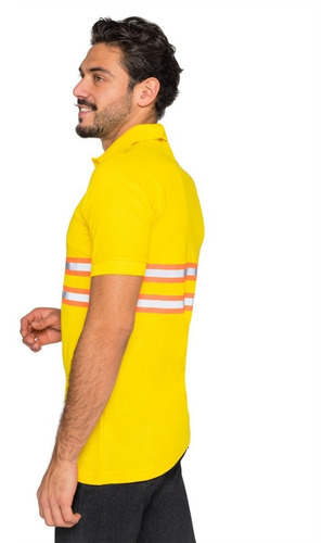 Imagen 4 de 6 de Playera Polo Con Reflejante Seguridad Alta Visibilidad
