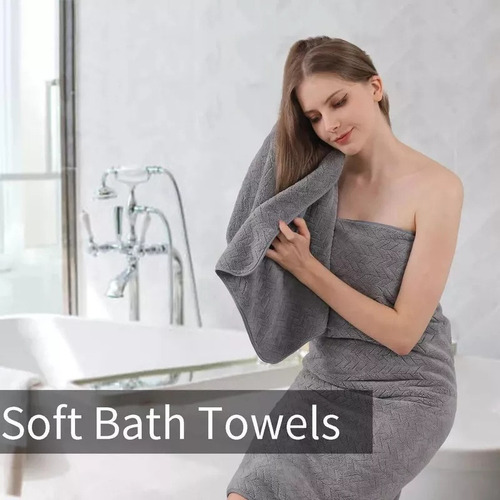 Toallas De Baño Completas De 3 Piezas, Grandes, 70 X 140 Cm