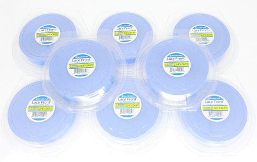 Fita Rolo Adesivo Lace Front Azul 36 Metros- Kit C/ 10 Fitas