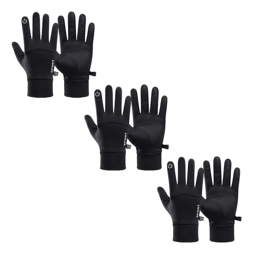 Manoplas De Invierno Con Forro, Mxgiw-013, 3 Pares, Xl, Negr